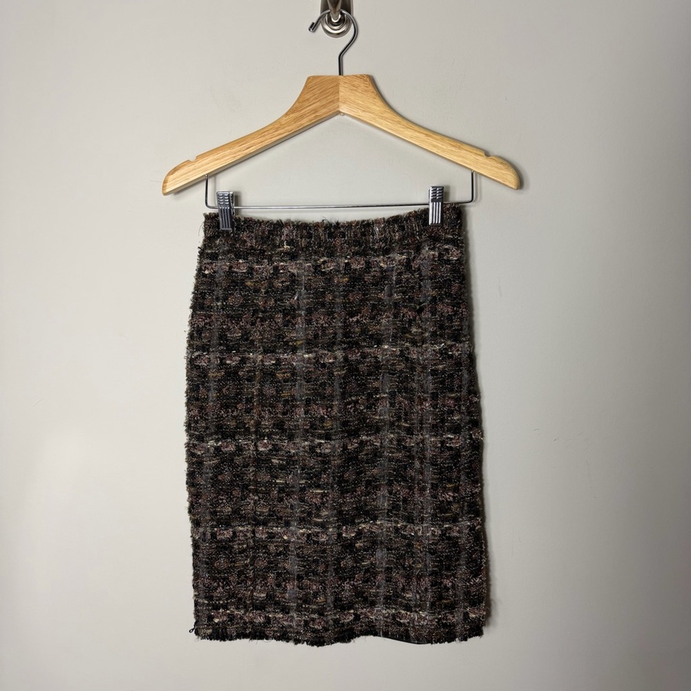 Dolce & Gabbana Tweed Brown Multi Pencil Skirt Size 40 (US size 4) 234